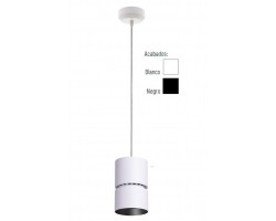Lámpara Colgante Redonda Aluminio H103mm LED CREE 15W con 1,2 mts. cable y florón