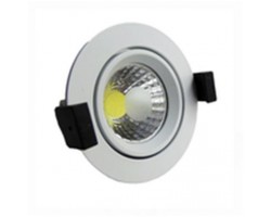 Foco Downlight LED COB Orientable Redondo Blanco Ø95mm 8w