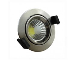 Foco Downlight LED COB Orientable Redondo Cromado Ø95mm 8w