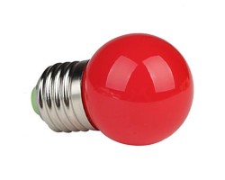 Lámpara LED Esferica E27 2W Roja