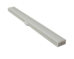 Perfil Aluminio Superficie 17x7mm. para tiras LED, barra 1 Metro -completo- 