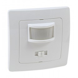 Detector de Movimiento IR y crepuscular Empotrar Pared 180g IP20 Blanco, 3 cables
