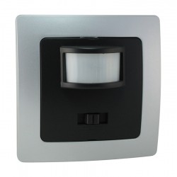 Detector de Movimiento IR y crepuscular Empotrar Pared 180g IP20 Plata/Gris, 3 cables