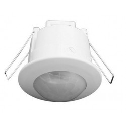 Detector de Movimiento IR y crepuscular Empotrar Techo 360g IP20 Blanco