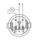 Detector de Movimiento IR y crepuscular Empotrar Techo 360g IP20 Negro