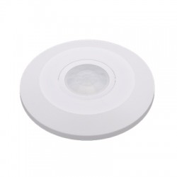 Detector de Movimiento IR y crepuscular Superficie Techo 360g IP20 Blanco