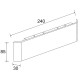 Aplique bañador pared Blanco IP20 240mm 803 6w 3000ºK