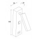 Aplique pared Niquel READER L102 3w 3000ºK con cargador USB