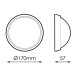 Plafón LED superficie Redondo Ø170x57mm Gris 8W IP54 con Sensor