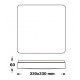 Plafón LED superficie Cuadrado 330x330mm Blanco 18W