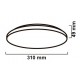 Plafón LED superficie Redondo 310mm Blanco 18W CCT