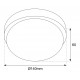Plafón LED superficie Redondo Ø140x60mm9W IP65