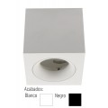 Foco superficie cuadrado 95*95*90mm orientable para Lámpara GU10/MR16, Blanco ó Negro
