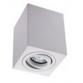 Foco superficie cuadrado 90*90*115mm orientable Blanco para Lámpara GU10/MR16