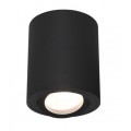 Foco superficie redondo φ80*95mm orientable Negro para Lámpara GU10/MR16