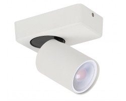 Foco superficie base lineal basculante y orientable Blanco para 1 Lámpara GU10