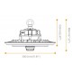 Campana LED UFO MULTI 110W, 150W ó 200W seleccionable Regulable 0-10V, hasta 28000Lm Flicker Free