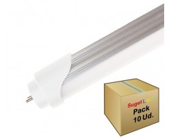 Tubo LED T8 1200mm Aluminio 18W Conexión Un Lateral, Pack 10ud x 7,90€