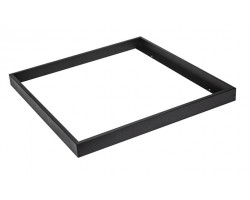 Marco Negro superficie Panel LED 600x600 Backlight, 65mm altura
