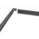 Marco Negro superficie Panel LED 600x1200 Backlight, 65mm altura