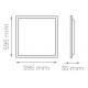 Panel LED Backlight 600X600mm 28W Marco Blanco UGR19 PRO