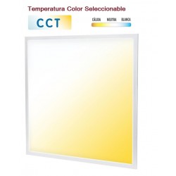 Panel LED Backlight 600X600mm 40W Marco Blanco CCT Seleccionable