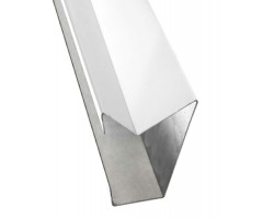 Perfil Aluminio Superficie pared Cornisa Blanco 56x65mm. para tiras LED, barra de 2 Metros
