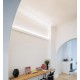 Perfil Aluminio Superficie pared Cornisa Blanco 56x65mm. para tiras LED, barra de 2 Metros