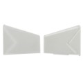 Tapa Final Izquierda Perfil Aluminio Superficie pared Cornisa Blanco PSPC5665B