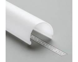 Difusor Opal redondo para perfil Aluminio Anodizado PS3312, barra de 3 Metros