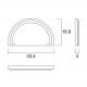 Tapa Final para Difusor R curco perfil Aluminio Anodizado PS3312 (2Ud)