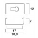 Grapa sujeción A para perfil A1707, A2507, A1715, A2515, A1919