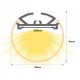 Perfil Aluminio anodizado con difusor Redondo ECO2 30mm., barra 2 Metros -completo-