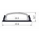 Perfil Aluminio Anodizado Superficie Flexible 18x6mm. para tiras LED, barra de 2 Metros, Blanco