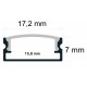 Perfil Aluminio Superficie ECO2 17x7mm. para tiras LED, barra de 2 Metros -completo- Plata, Blanco ó Negro (desde 1,90€/m)