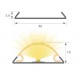 Perfil Aluminio lacado Blanco Superficie 40x5,6mm. para tiras LED, barra de 2 Metros