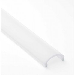 Difusor Glaseado Perfil Redondo aluminio 19,7mm con reflector PR2015A, barra de 2 metros
