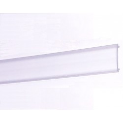 Difusor Transparente para perfil aluminio anodizado Certificado, DT66, tira 6 mts.
