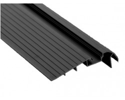 Perfil escalera aluminio anodizado Negro 105,6x28,4mm para tiras LED, barra 2 Metros