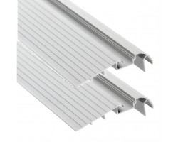 Perfil escalera aluminio anodizado Plata 105,6x28,4mm para tiras LED, 6 Metros (2 tramos de 3 metros)