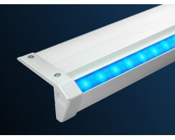 Perfil escalera aluminio anodizado 53,5x20,5mm para tiras LED, barra 2,40 Metros