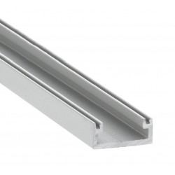 Perfil Superficie aluminio anodizado 16x7mm para tiras LED, barra 2 Metros