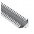 Perfil Angulo aluminio anodizado 19x19mm para tiras LED, barra 2 Metros