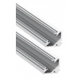 Perfil Angulo aluminio anodizado 19x19mm para tiras LED, 6 mts (2 barras 3 Metros)