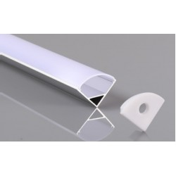 Perfil Aluminio Angulo 16x16mm. para tiras LED, barra 2 Metros -Completo- a 5€/metro