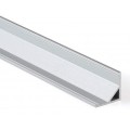 Perfil Aluminio Angulo 16x16mm. para tiras LED, barra 2 Metros