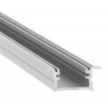 Perfil empotrar aluminio anodizado 24x12mm para tiras LED, barra 2 Metros
