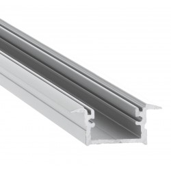 Perfil empotrar aluminio anodizado 24x12mm para tiras LED, barra 2 Metros