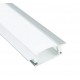 Perfil Aluminio Empotrar ECO 25x7mm. para tiras LED, barra 2 Metros -completo-