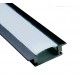 Perfil Aluminio Empotrar ECO 25x7mm. para tiras LED, barra 2 Metros -completo-